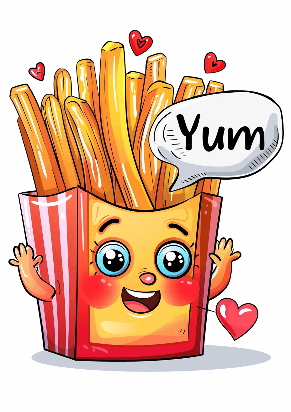 Chatting Fries Full of Love